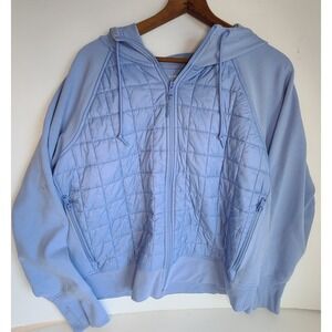 Old Navy Active Women XL Jacket Dynamic Fleece Blue Quilted Puffer‎ Activewear